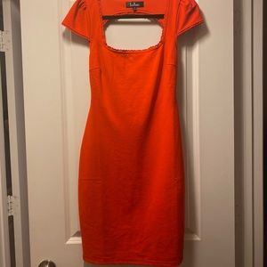 Never worn - Orange/Red LuLu’s Dress